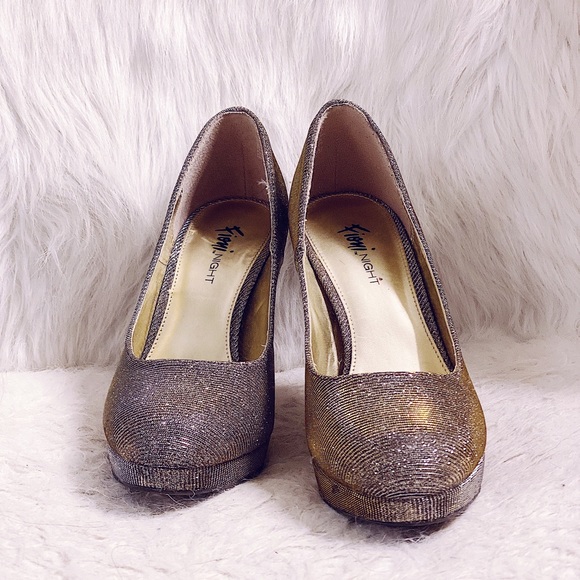 Silver and Gold Sparkly Pumps - Picture 2 of 8